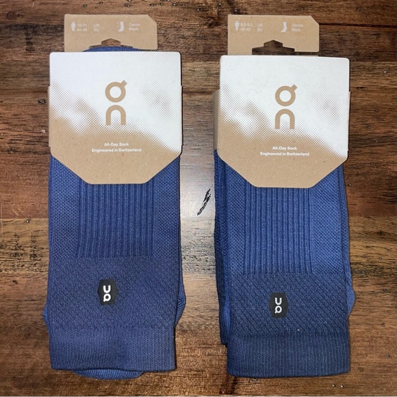 COPY - On Cloud Running All-Day Sock Denim/ Black - Picture 2 of 8